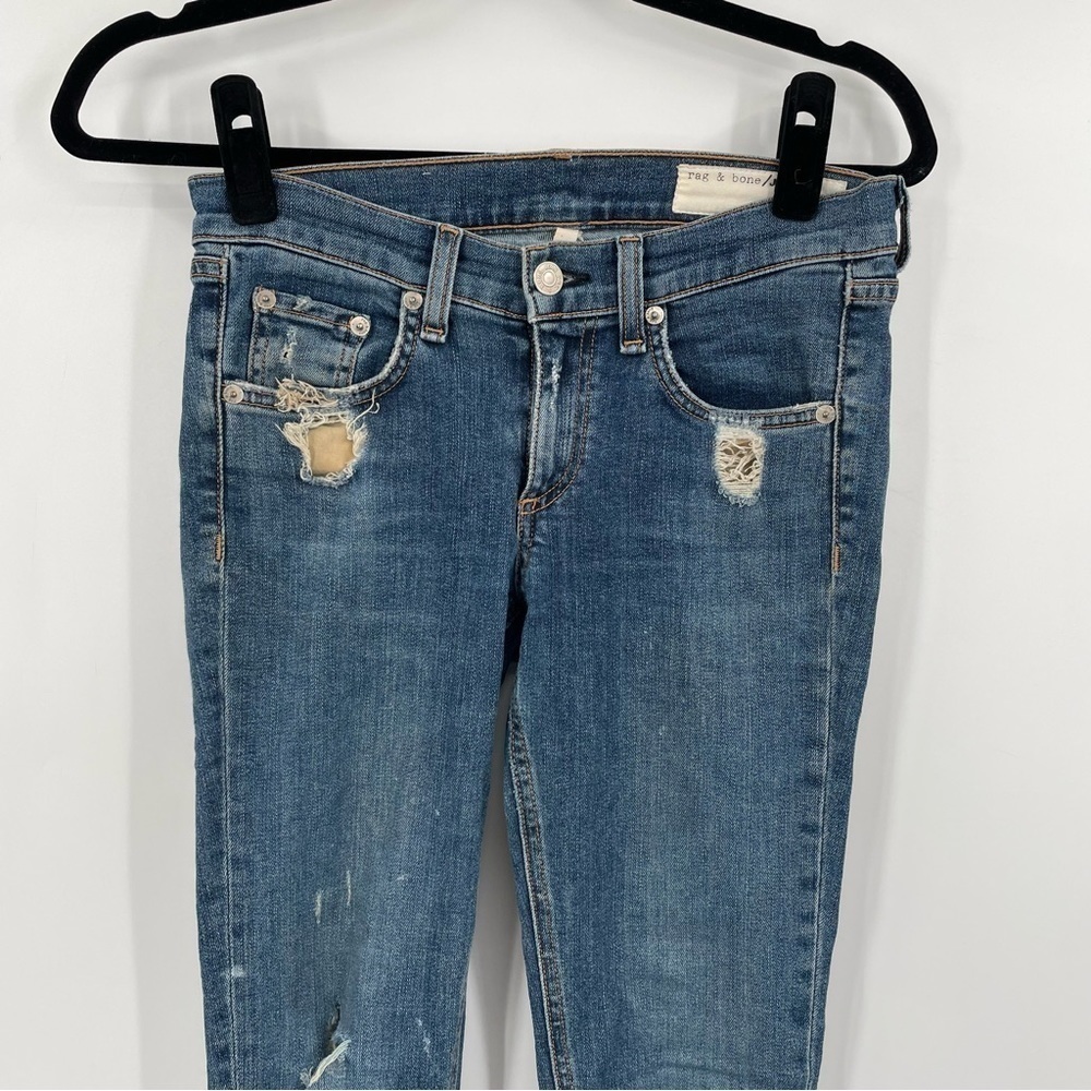 Rag & Bone Distressed Skinny Jeans - Picture 2 of 10